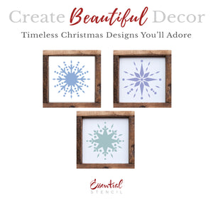 Snowflakes Mini Sign Stencils (3 Pack)-Christmas-Essential Stencil