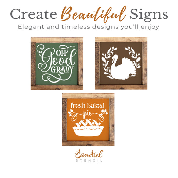 Oh Good Gravy Stencil Set (3pk) - Essential Stencil