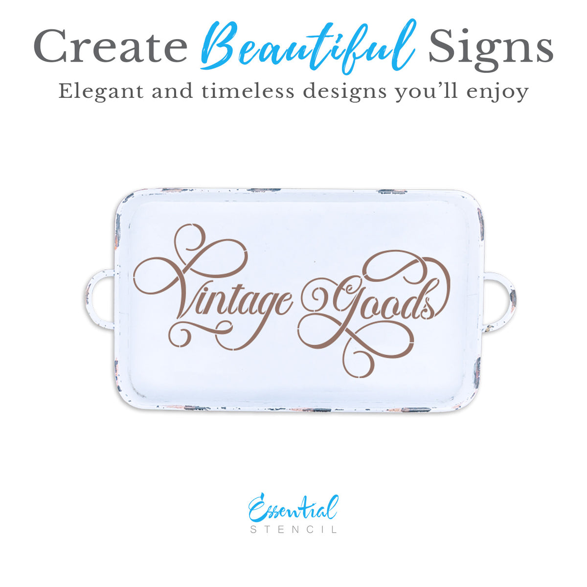 Vintage Goods 16x8 Sign Stencil-Essential Stencil