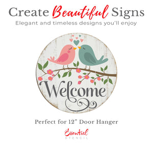Love Birds Door Hanger 12x12 Stencil-Valentine-Essential Stencil