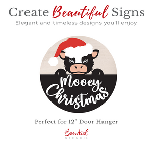 Mooey Christmas Door Hanger Stencil-Christmas-Essential Stencil