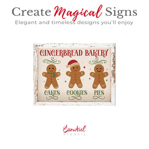 Gingerbread Bakery Stencil-Christmas-Essential Stencil