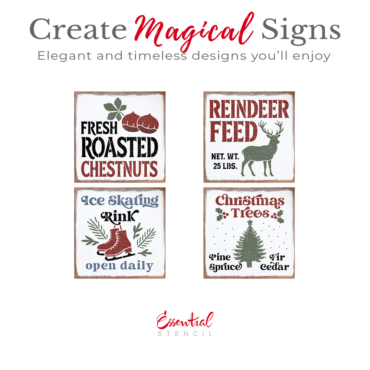 Holiday Mercantile Stencil Set