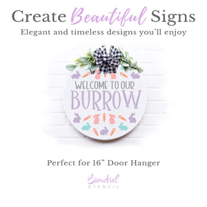 Welcome to our Burrow Door Hanger Stencil-Spring-Essential Stencil