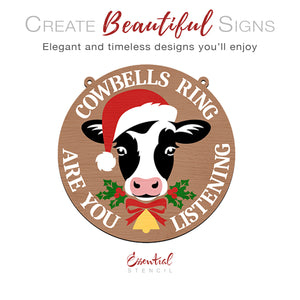 Cowbells Ring Door Layering Stencil-Christmas-Essential Stencil