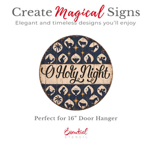 O Holy Night Nativity Stencil-Christmas-Essential Stencil