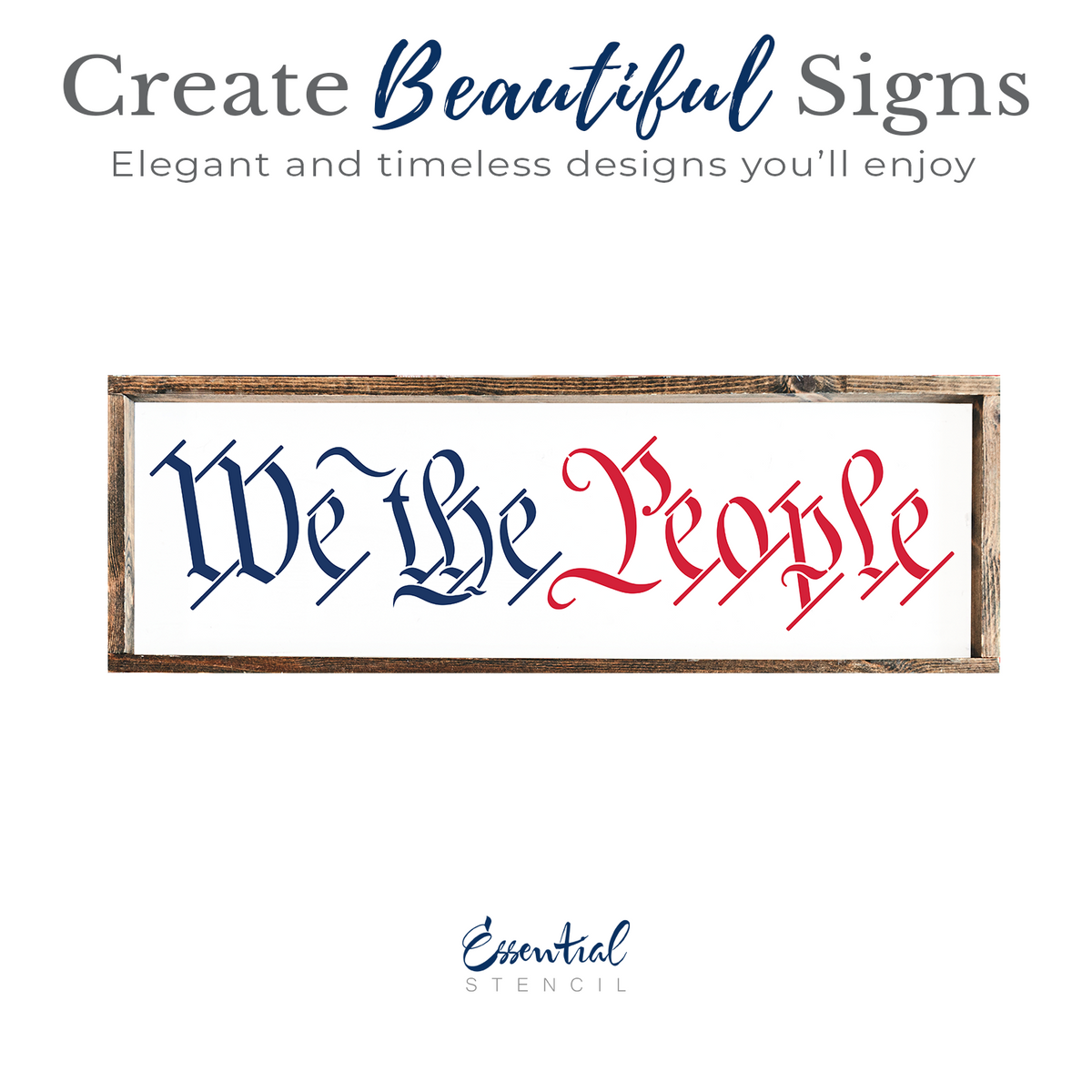 We the People-Patriotic-Essential Stencil