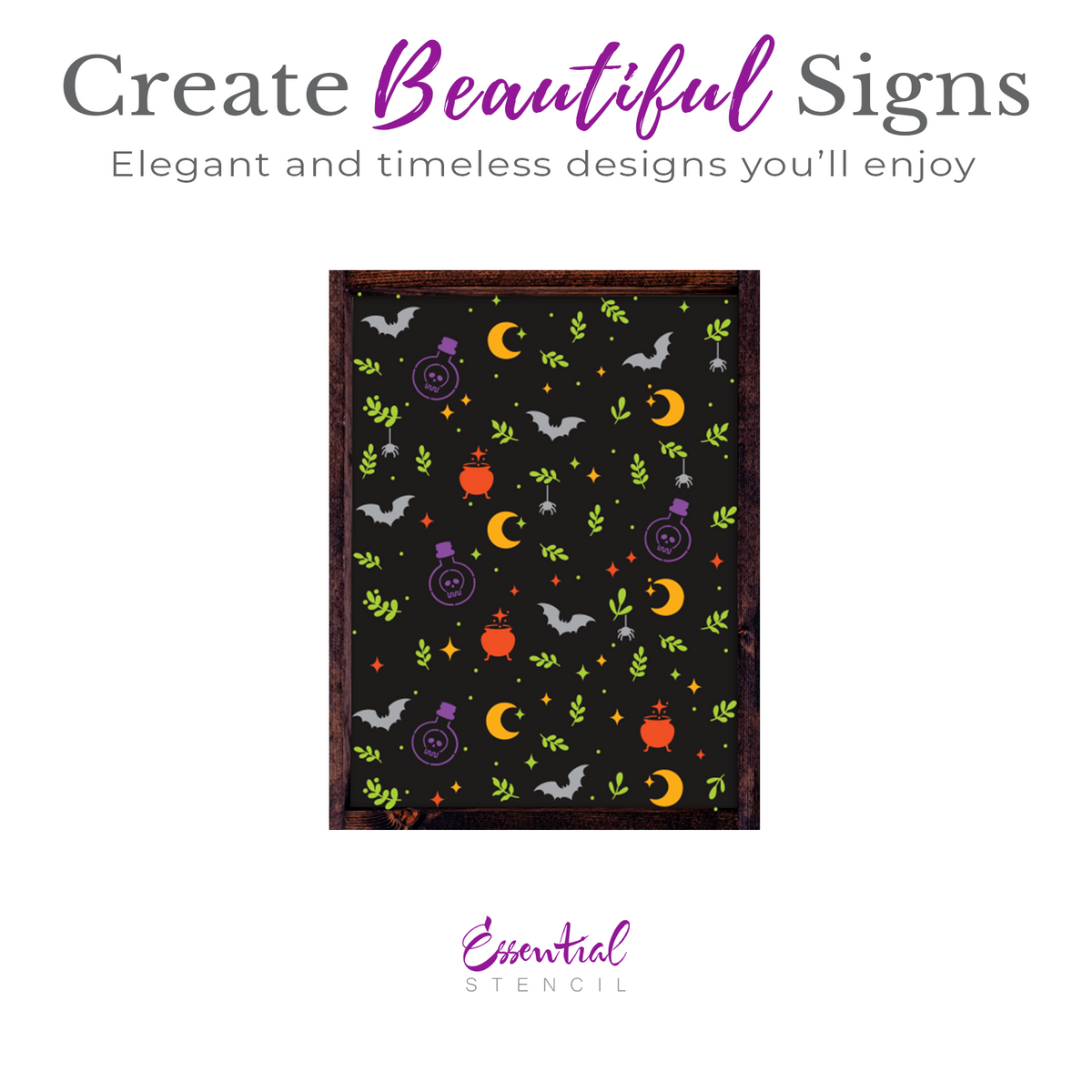 Midnight Apothecary Pattern Stencil-Halloween-Essential Stencil