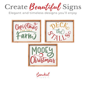 Christmas on the Farm 3pk-Christmas-Essential Stencil
