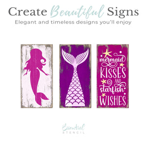 Mermaid Kisses-Coastal-Essential Stencil