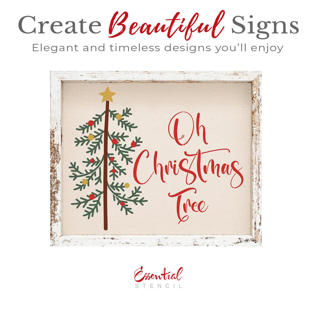 Oh Christmas Tree Stencil-Christmas-Essential Stencil