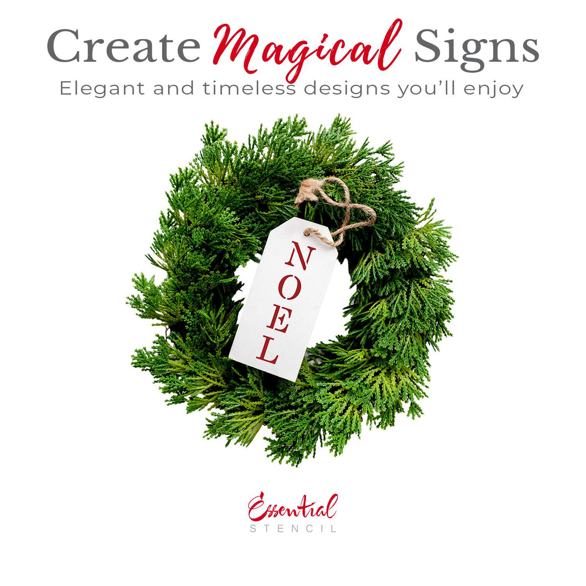 Vertical Christmas Word Stencil Set-Christmas-Essential Stencil