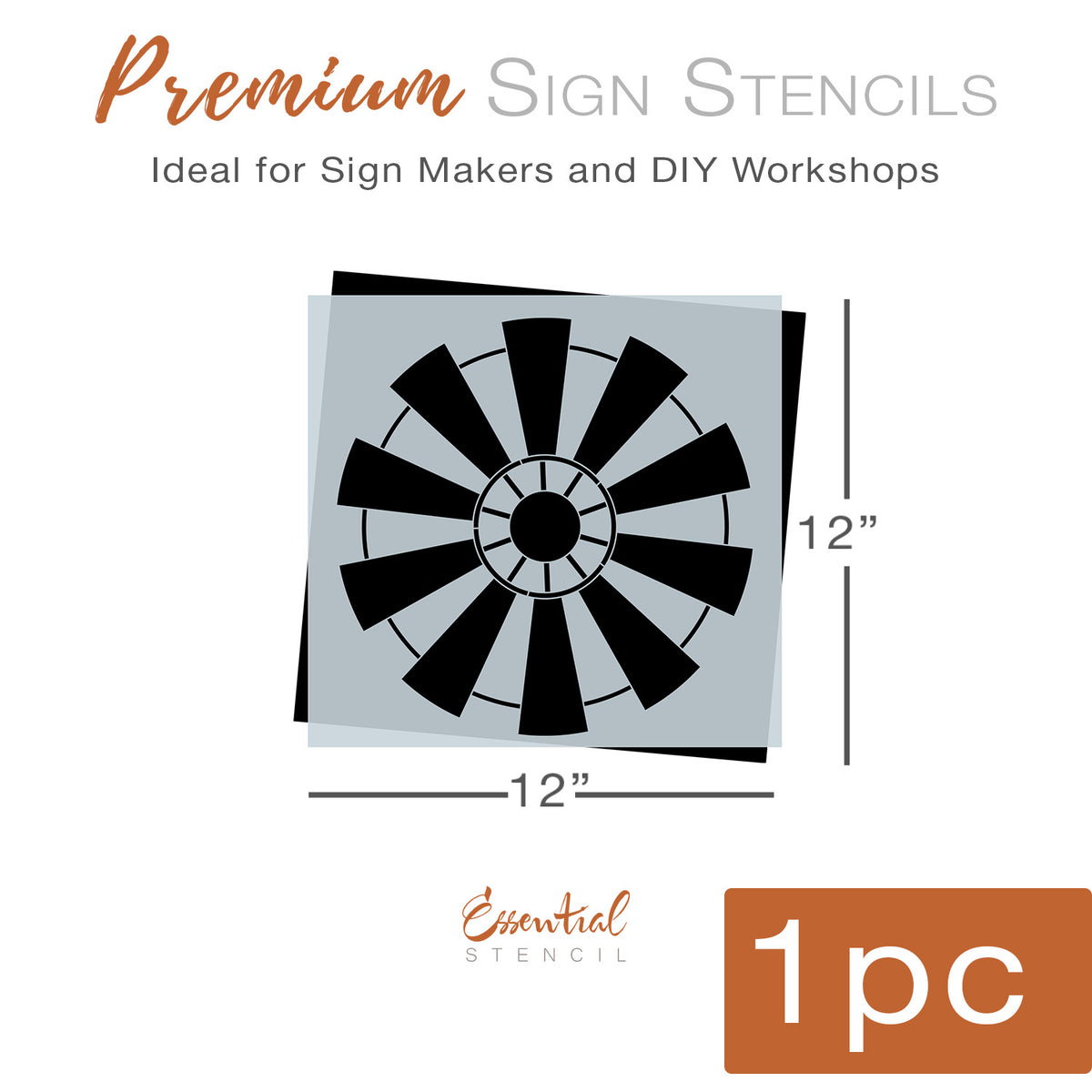 Windmill Sign Stencil-Pattern-Essential Stencil