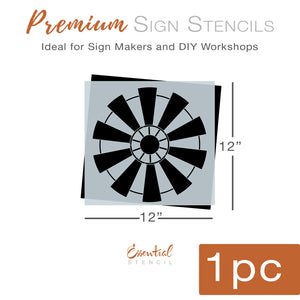 Windmill Sign Stencil-Pattern-Essential Stencil