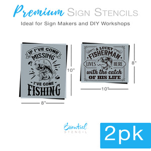 Fisherman Stencil Set | 2pk-Essential Stencil