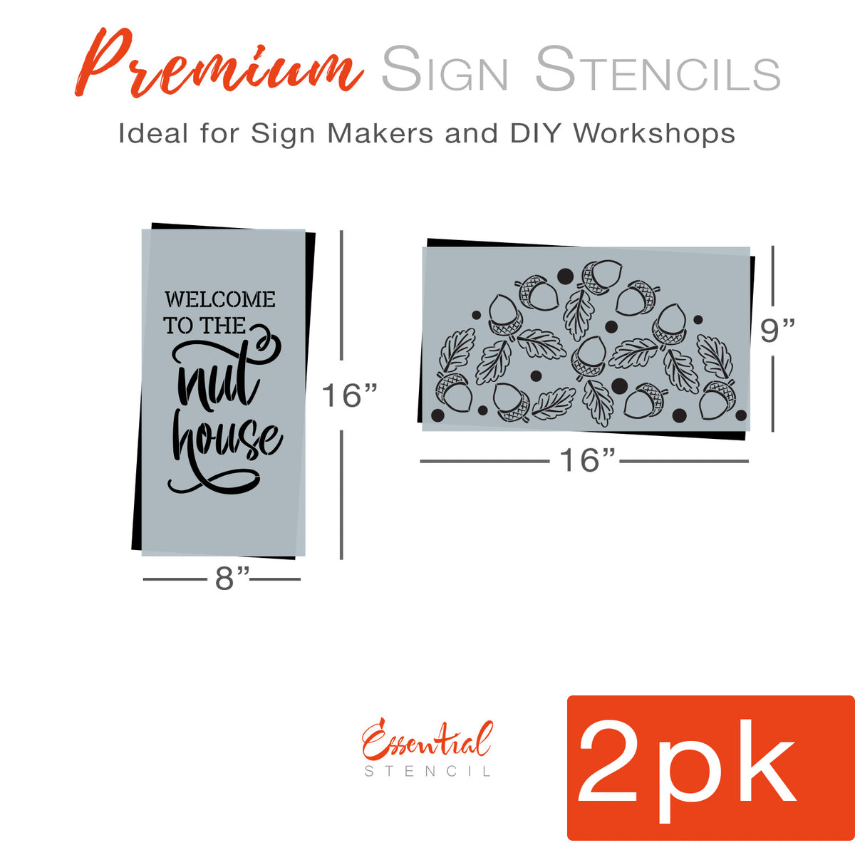 Welcome to the Nut House Door Hanger-Essential Stencil