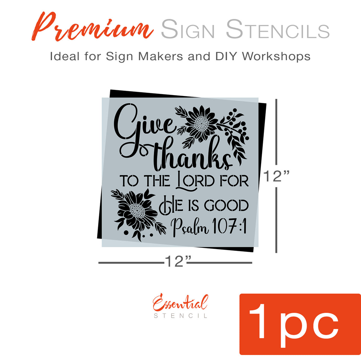 Give thanks to the Lord Scripture Stencil-Stencil-Essential Stencil