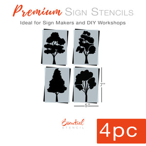 Autumn Trees Stencil Set (4 Pack)-Christmas-Essential Stencil