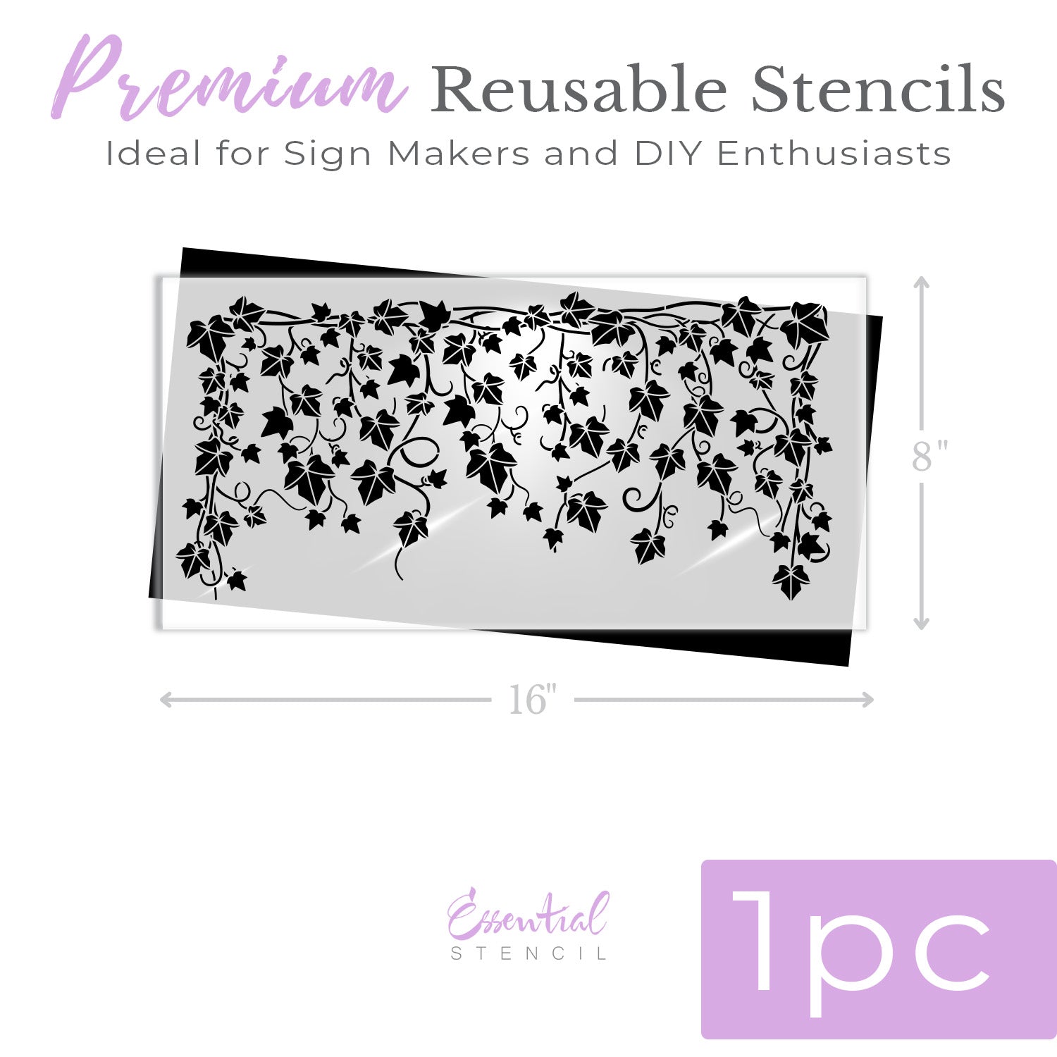 Ivy Vine 16x8 Reusable Sign Stencil| Spring Collection - Essential Stencil