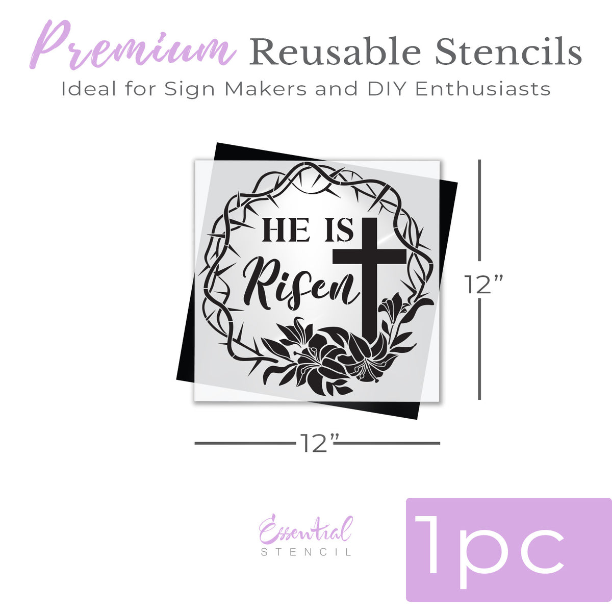 He is Risen Door Hanger Stencil-Easter-Essential Stencil