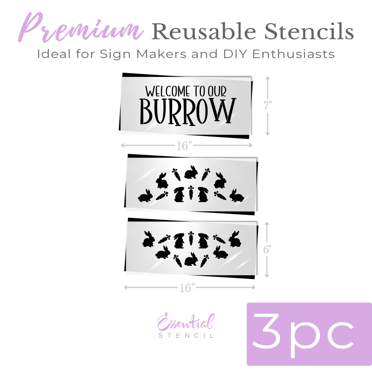 Welcome to our Burrow Door Hanger Stencil-Spring-Essential Stencil