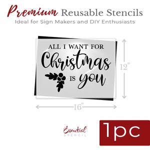 All I Want for Christmas is you Stencil-Christmas-Essential Stencil