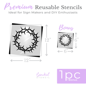 Crown of Thorns 12x12 + 6x6 bonus Stencil-Easter-Essential Stencil