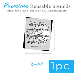 Proverbs 4:23 Sign Stencil-Summer-Essential Stencil
