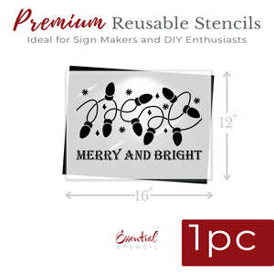 Merry and Bright Stencil-Christmas-Essential Stencil