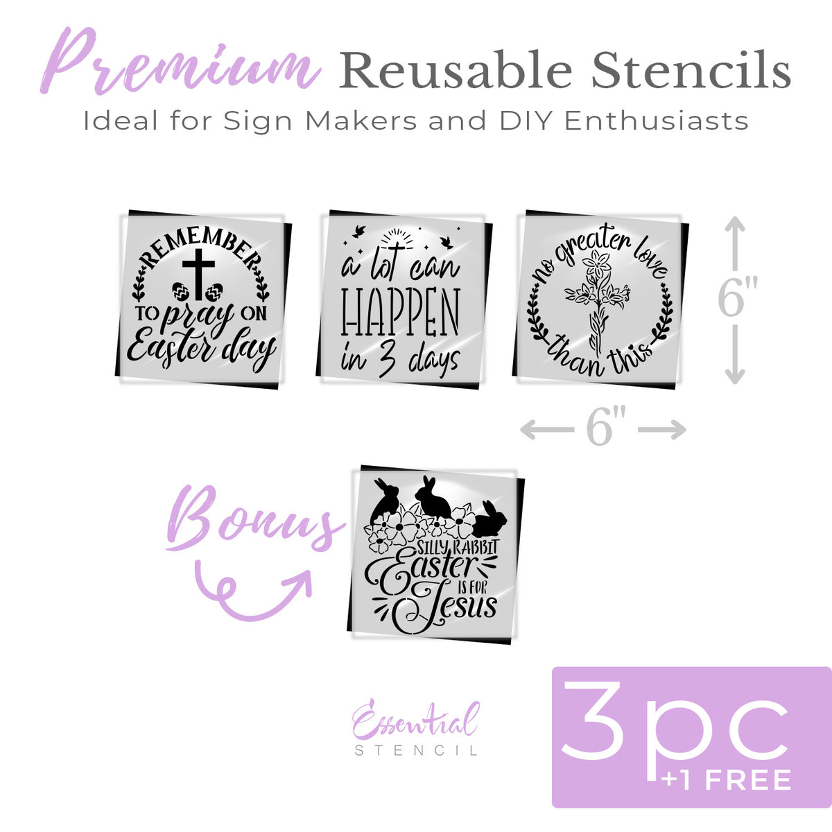 Easter Faith Mini Stencil Set