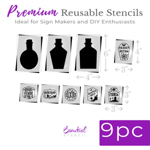 Apothecary Bottles & Labels Stencil Set-Halloween-Essential Stencil