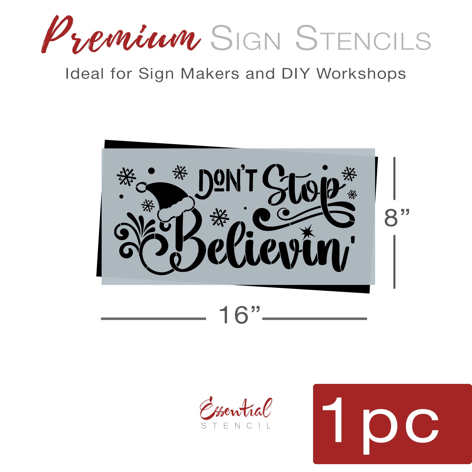 Christmas Skinny Lettering Stencils 5 pack - SVG FILE ONLY