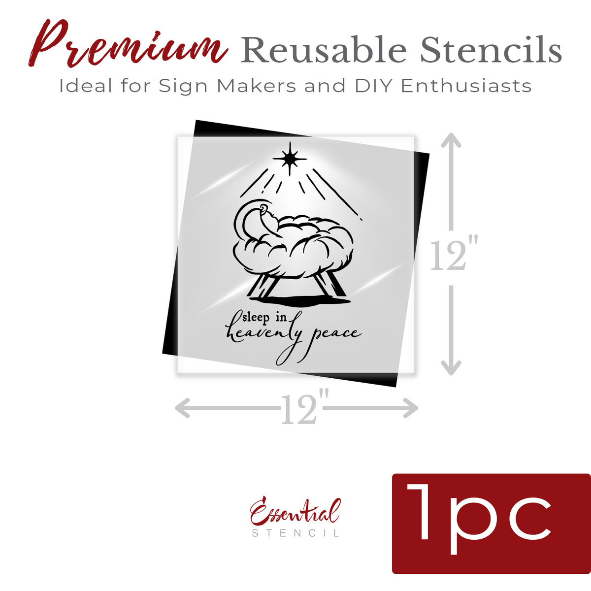 Heavenly Peace 12x12 Stencil-Summer-Essential Stencil