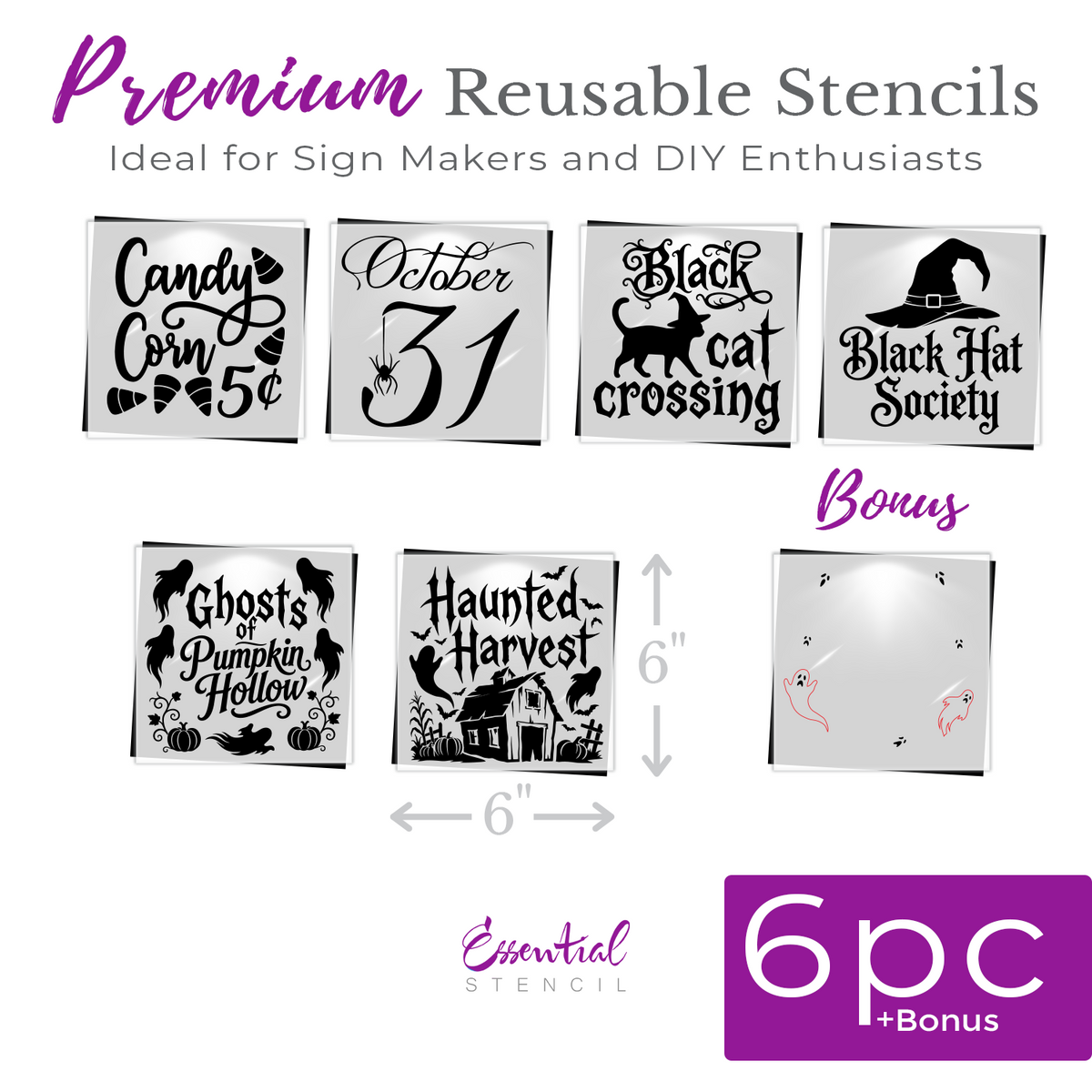 Farmhouse Halloween Stencil Set