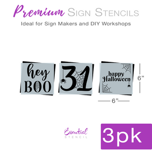 Hey Boo Mini Sign Stencils (3 Pack)-Fall-Essential Stencil