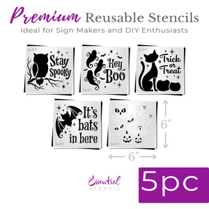 Mid-Century Halloween Stencil Set