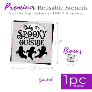 Baby It's Spooky Outside Door Hanger Stencil-Halloween-Essential Stencil