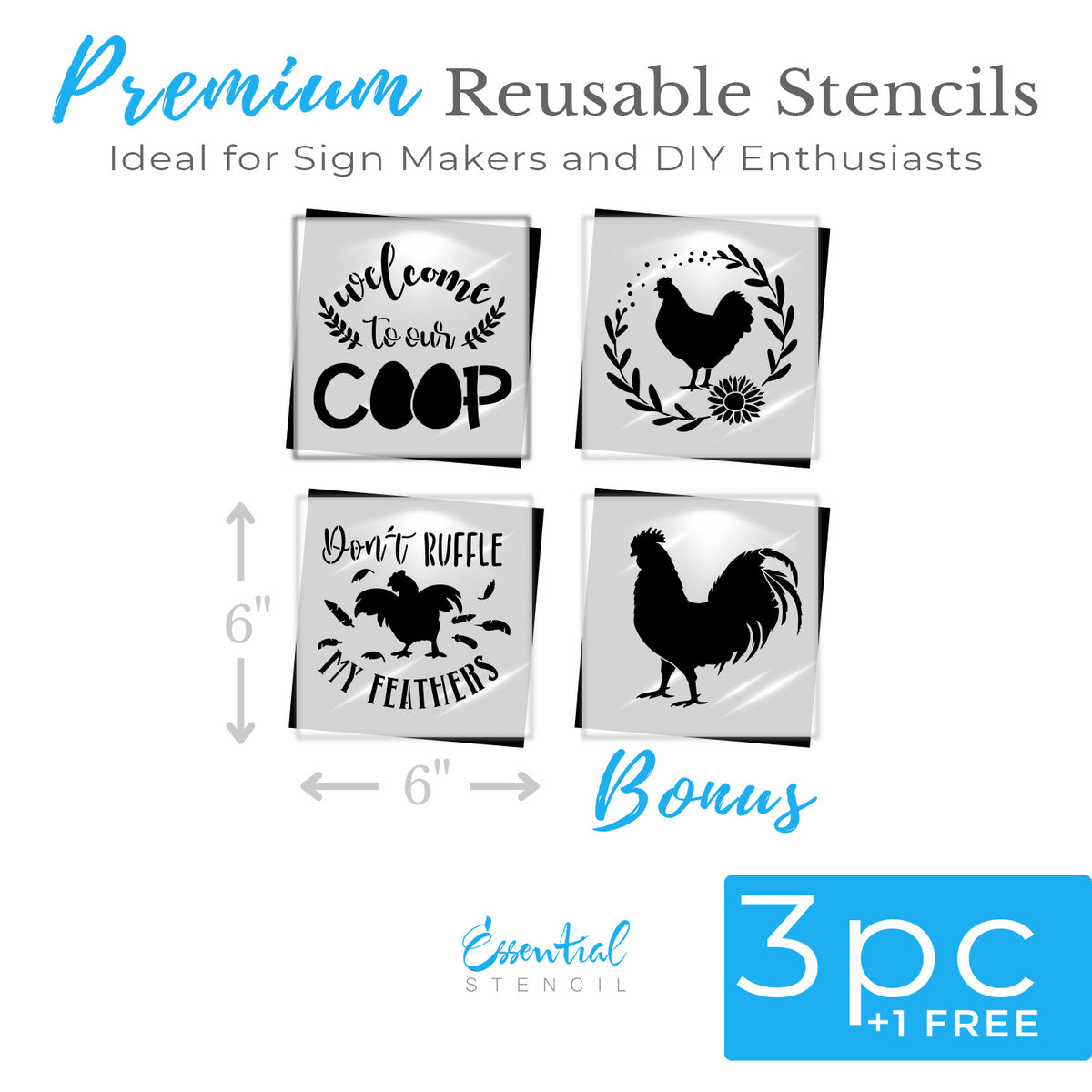 Don't Ruffle My Feathers + Bonus Set-Essential Stencil