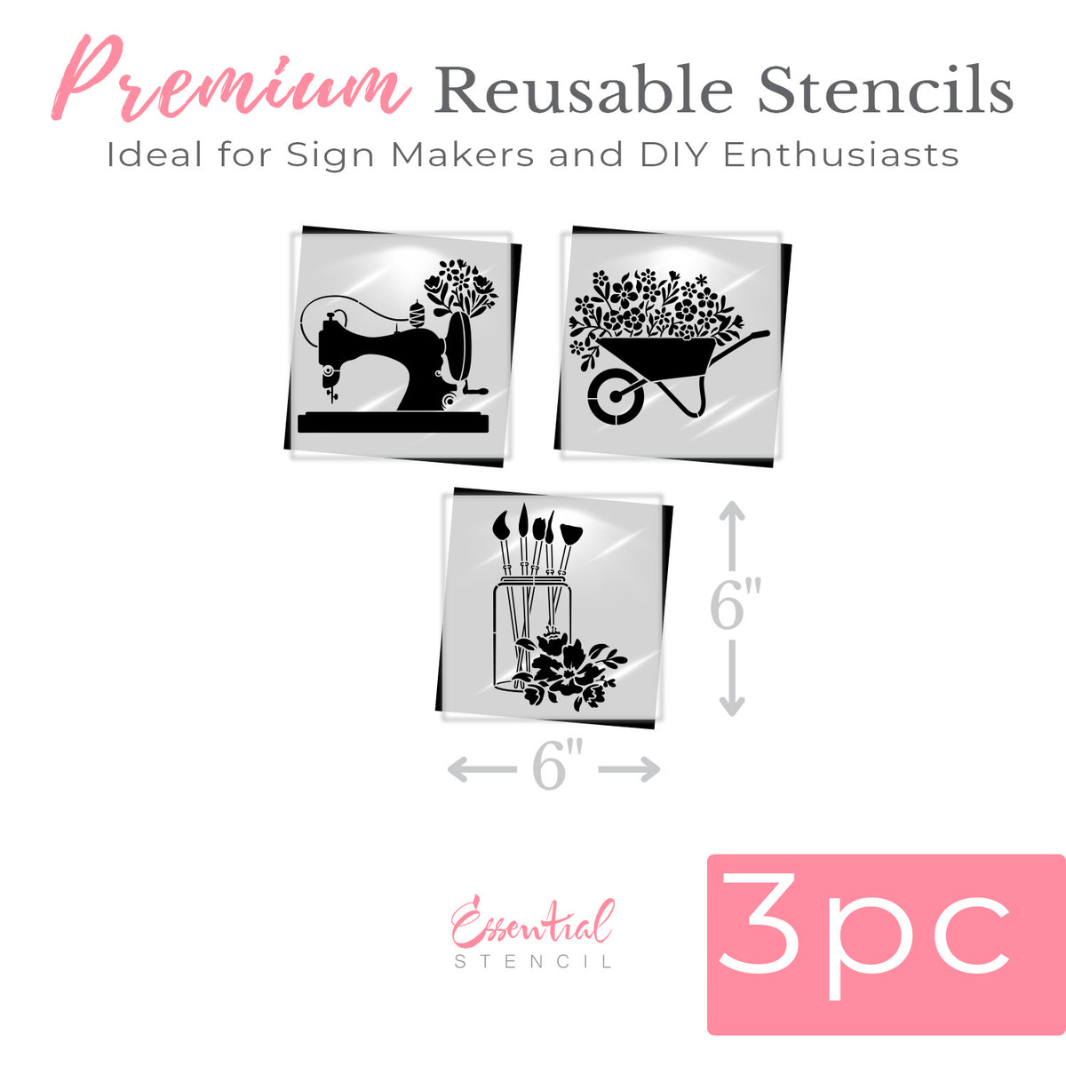 Vintage Hobbies Stencil 3pk-Mother's Day-Essential Stencil