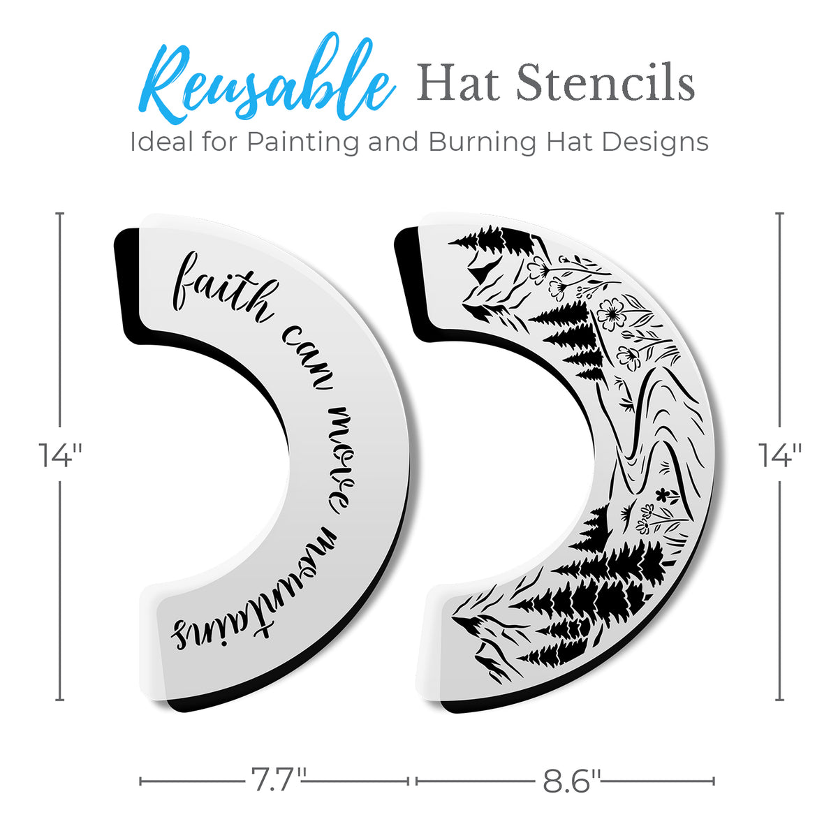 Wild & Inspired Hat Stencil Bundle-Hat Stencil-Essential Stencil