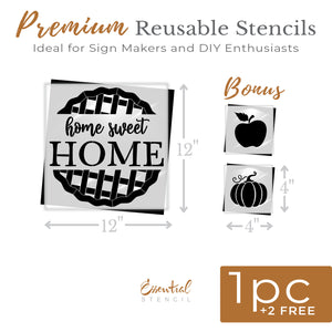 Pie Home Sweet Home Door Hanger Stencil-Fall-Essential Stencil