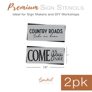 Country Roads Stencil Set (2pk)-Summer-Essential Stencil