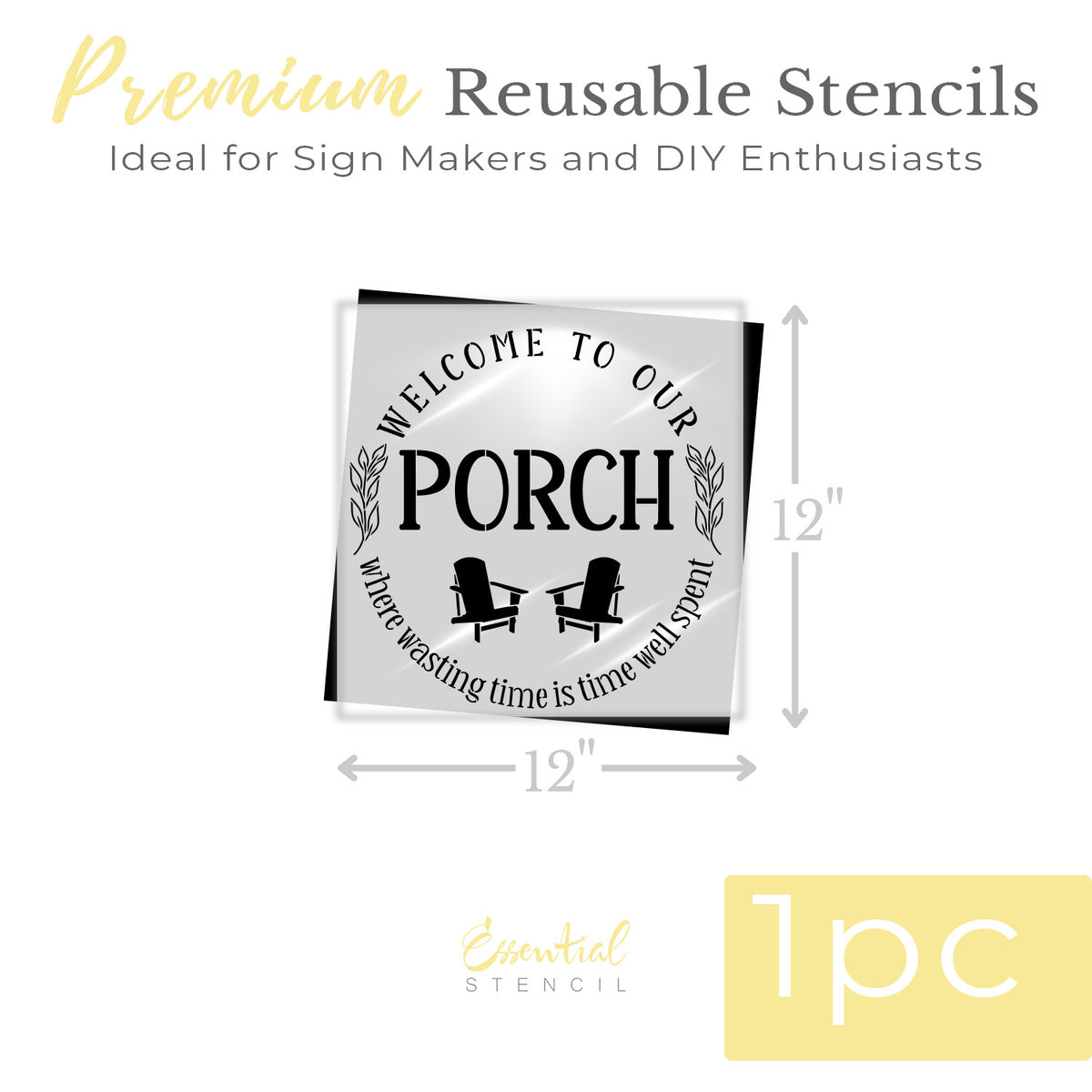 Welcome to our Porch Door Hanger Stencil-Summer-Essential Stencil