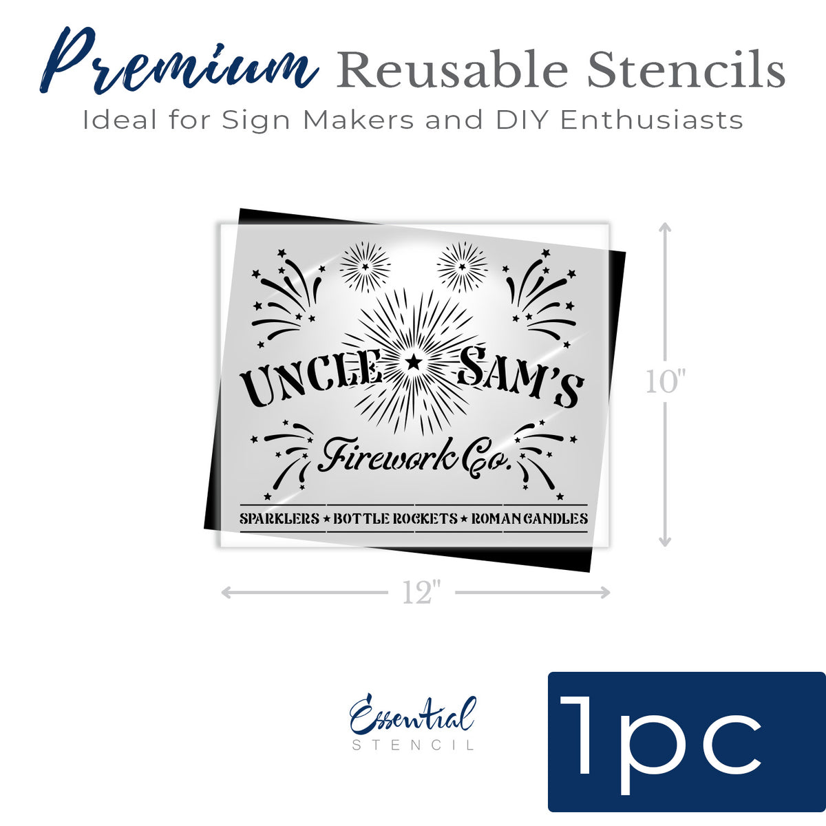 Uncle Sam's Firework Co Sign Stencil-Patriotic-Essential Stencil