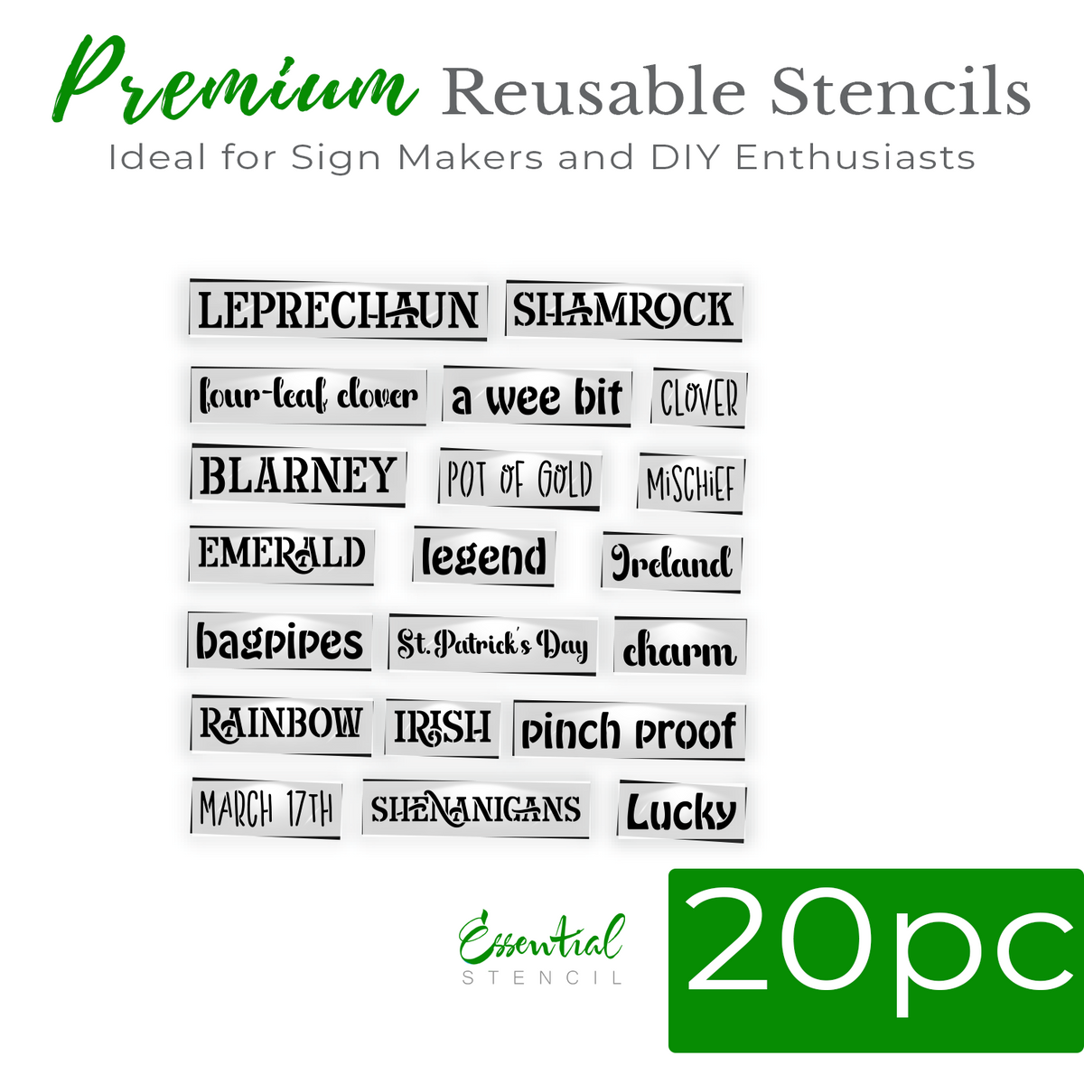St. Patrick's & Mardi Gras 2026 Bundle-Stencil-Essential Stencil