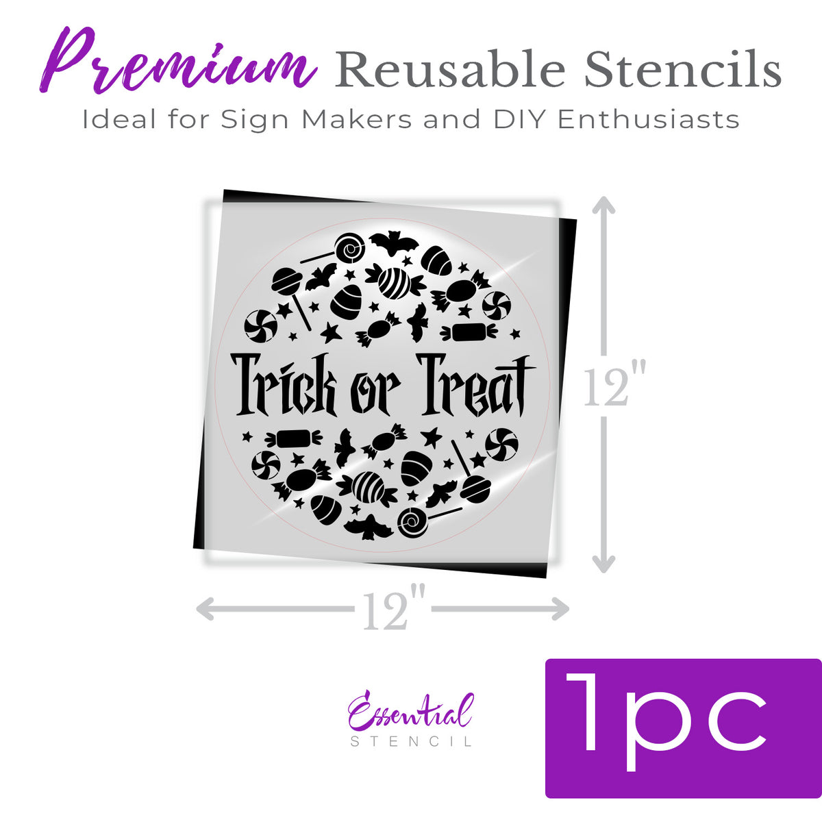 Trick or Treat Door Hanger Stencil-Halloween-Essential Stencil