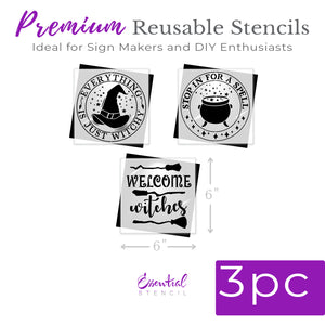 Witchy Mini Stencil Set 3pk (Free Gifts $65+)-Halloween-Essential Stencil