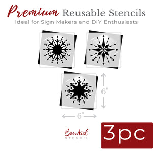 Snowflakes Mini Sign Stencils (3 Pack)-Christmas-Essential Stencil