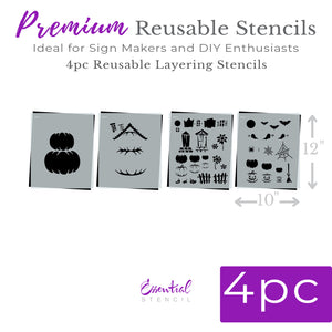 Pumpkin House Layering Stencil-Halloween-Essential Stencil