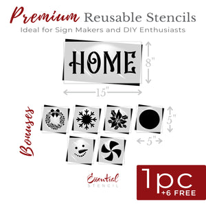 Customizable Christmas Home Sign Stencil-Christmas-Essential Stencil